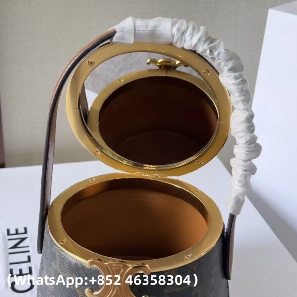 AAA+ CELINE NINA MINAUDIERE in LAMBSKIN WITH TRIOMPHE CANVAS PRINT AND CALFSKIN Replica | 1:1 Copy with In-Hand Pics