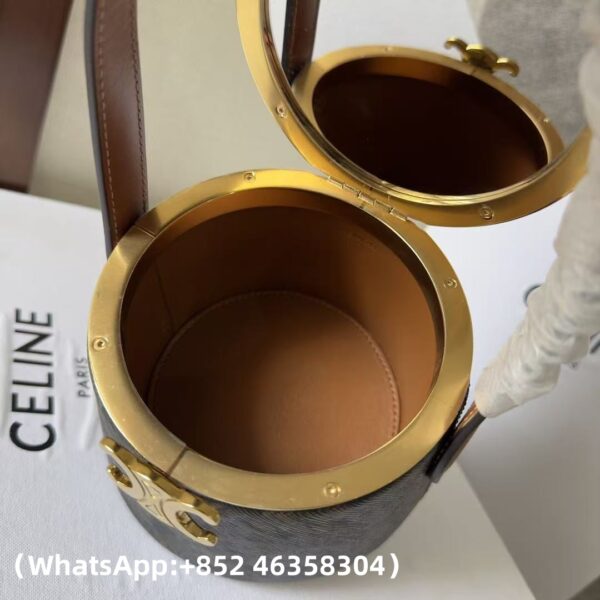 AAA+ CELINE NINA MINAUDIERE in LAMBSKIN WITH TRIOMPHE CANVAS PRINT AND CALFSKIN Replica | 1:1 Copy with In-Hand Pics