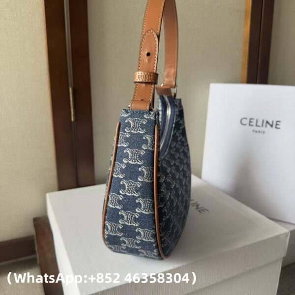 AAA+ Celine Ava Bag IN Triomphe Canvas and calfskin Replica | 1:1 Copy with In-Hand Pics