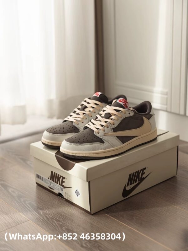 AAA+ Travis Scott x Air Jordan 1 Low Reverse Mocha DM7866-162 Replica Sneakers – 1:1 Best Copy with In-Hand Photos