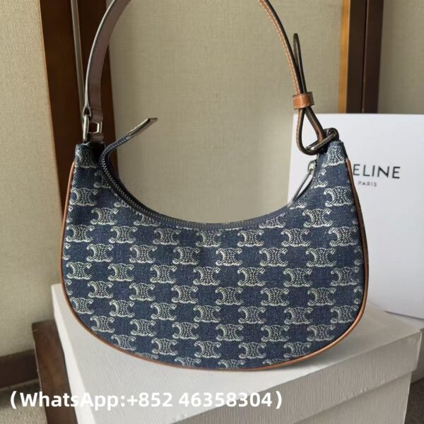 AAA+ Celine Ava Bag IN Triomphe Canvas and calfskin Replica | 1:1 Copy with In-Hand Pics