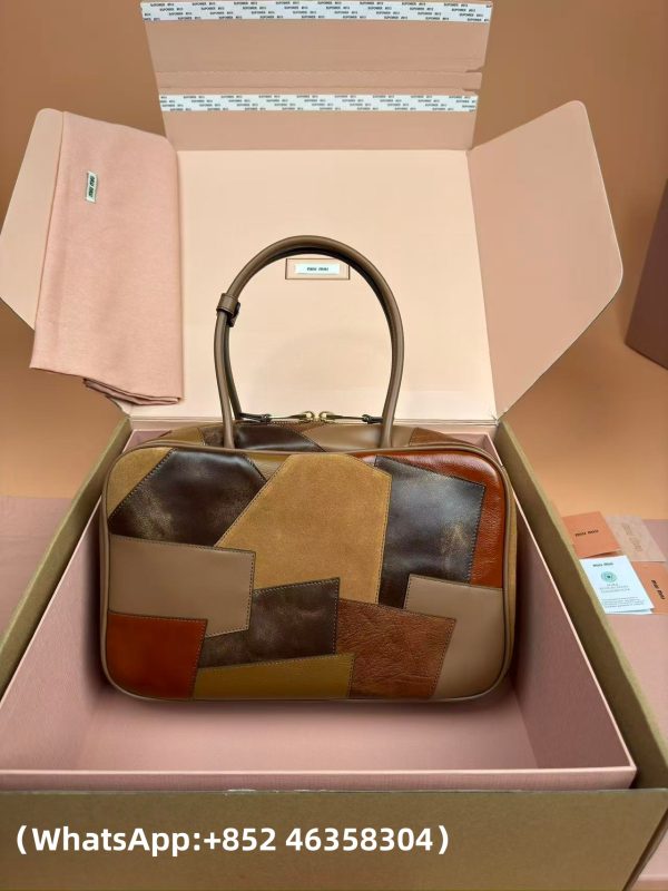 Miu Miu Leather patchwork Beau bag Replica Bags