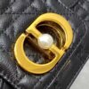AAA+ Dior Mini Dior Jolie Top Handle Bag Black Cannage Calfskin Replica | 1:1 Copy with In-Hand Pics
