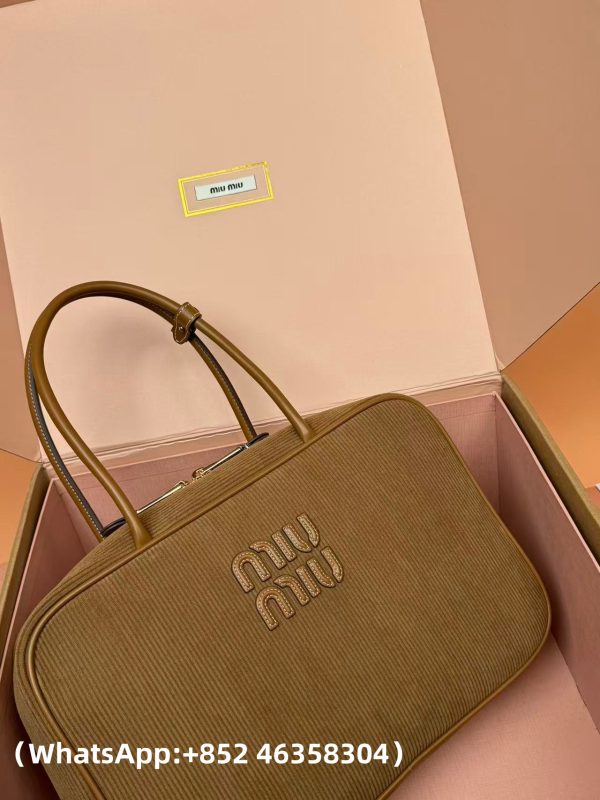Miu Miu Beau corduroy top-handle bag Replica Bags