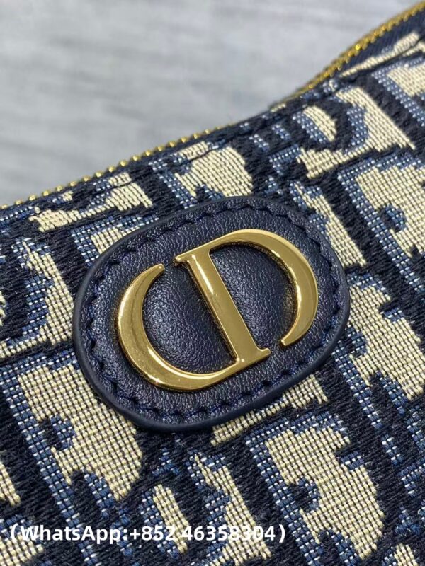 AAA+ Dior 30 Montaigne Wanderlust Mini Bag Bule Dior Oblique Jacquard and Smooth Calfskin Replica | 1:1 Copy with In-Hand Pics