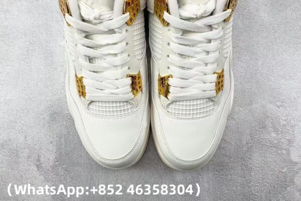 AAA+ Wmns Jordan 4 Retro 'Metallic Gold' AQ9129 170 Replica Sneakers – 1:1 Best Copy with In-Hand Photos