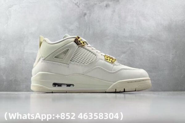 AAA+ Wmns Jordan 4 Retro 'Metallic Gold' AQ9129 170 Replica Sneakers – 1:1 Best Copy with In-Hand Photos