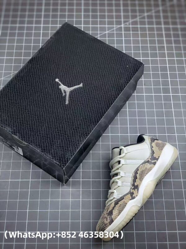 AAA+ Jordan 11 Retro Low 'Light Bone Snakeskin' Replica Sneakers – 1:1 Best Copy with In-Hand Photos