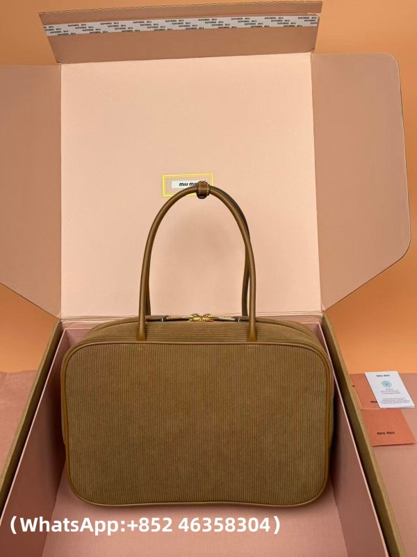Miu Miu Beau corduroy top-handle bag Replica Bags