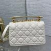 AAA+ Dior Small Dior Jolie Top Handle Bag Latte Cannage Calfskin Replica | 1:1 Copy with In-Hand Pics