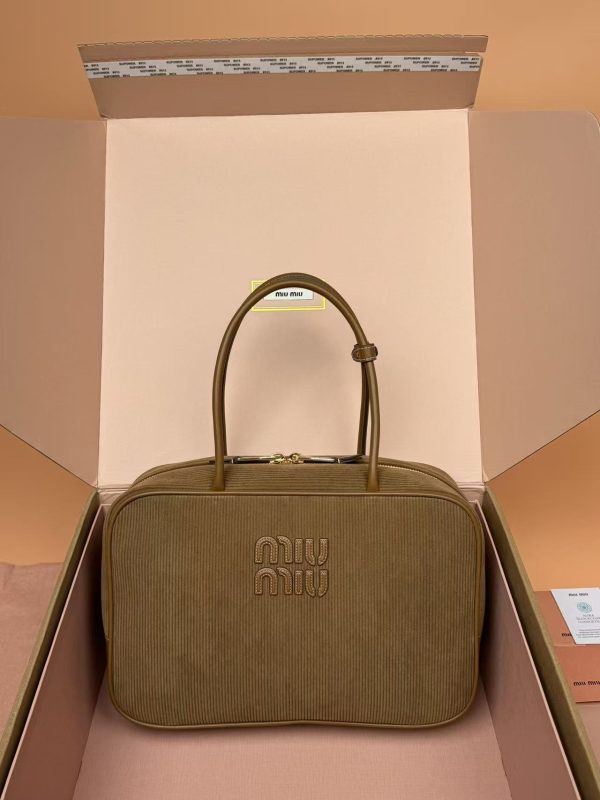 Miu Miu Beau corduroy top-handle bag Replica Bags