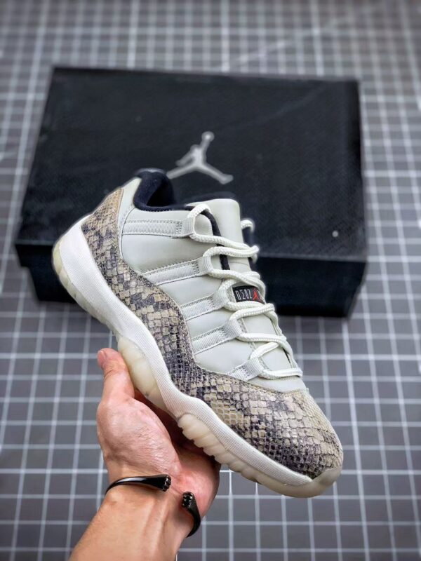 AAA+ Jordan 11 Retro Low 'Light Bone Snakeskin' Replica Sneakers – 1:1 Best Copy with In-Hand Photos