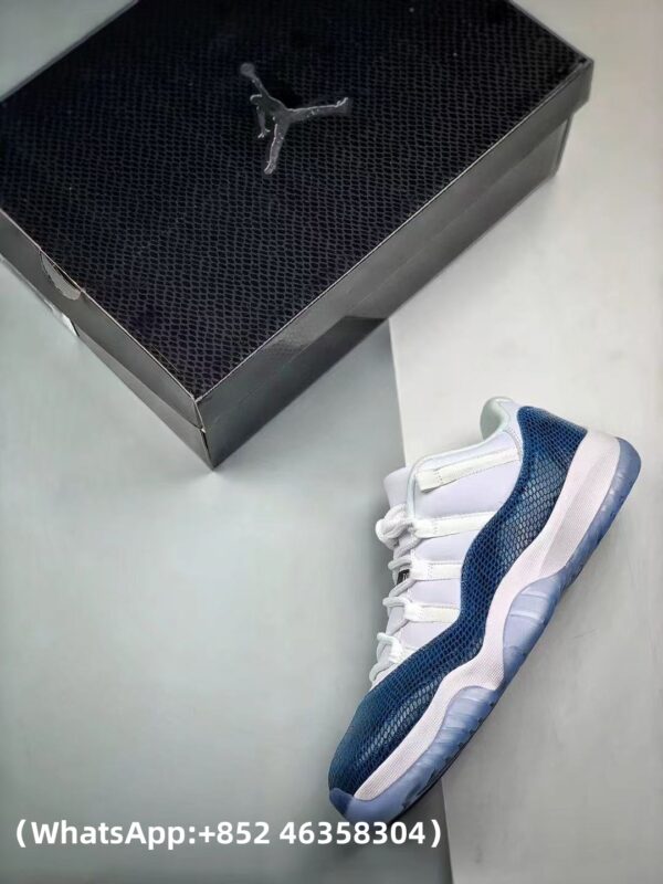 AAA+ Jordan 11 Retro Low 'Navy Snakeskin' 2019 Replica Sneakers – 1:1 Best Copy with In-Hand Photos