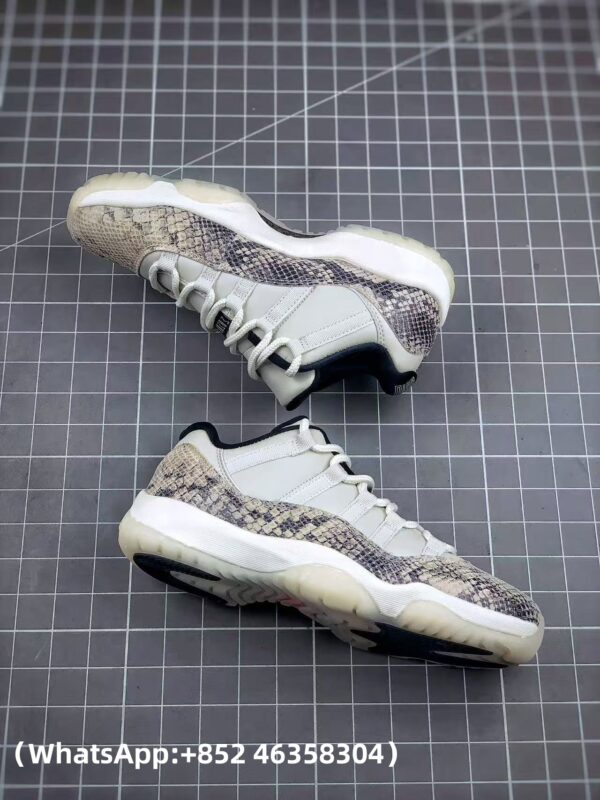 AAA+ Jordan 11 Retro Low 'Light Bone Snakeskin' Replica Sneakers – 1:1 Best Copy with In-Hand Photos
