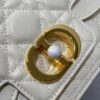 AAA+ Dior Small Dior Jolie Top Handle Bag Latte Cannage Calfskin Replica | 1:1 Copy with In-Hand Pics