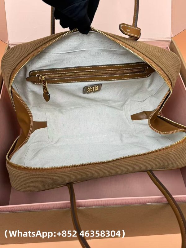 Miu Miu Beau corduroy top-handle bag Replica Bags