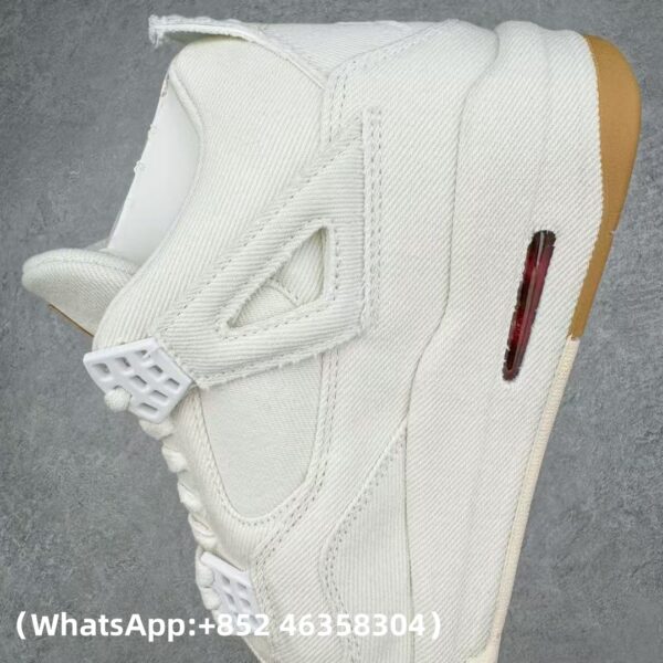AAA+ Levi's x Jordan 4 Retro 'White Denim' AO2571 100 Replica Sneakers – 1:1 Best Copy with In-Hand Photos