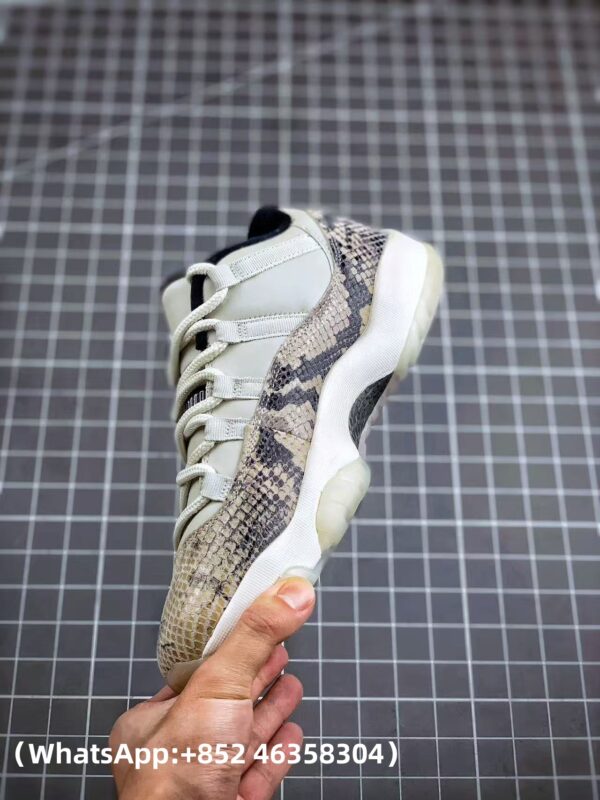 AAA+ Jordan 11 Retro Low 'Light Bone Snakeskin' Replica Sneakers – 1:1 Best Copy with In-Hand Photos
