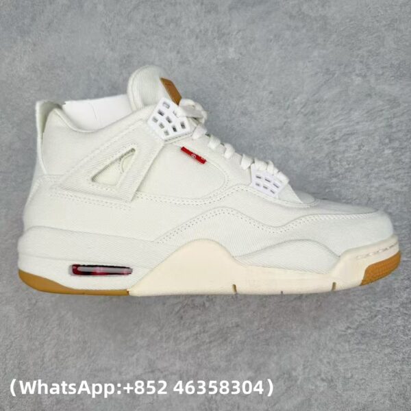 AAA+ Levi's x Jordan 4 Retro 'White Denim' AO2571 100 Replica Sneakers – 1:1 Best Copy with In-Hand Photos