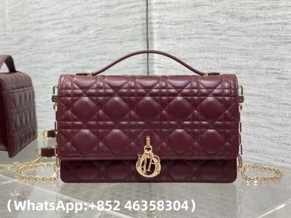 AAA+ Dior My Dior Top Handle Bag Cannage Lambskin Replica | 1:1 Copy with In-Hand Pics