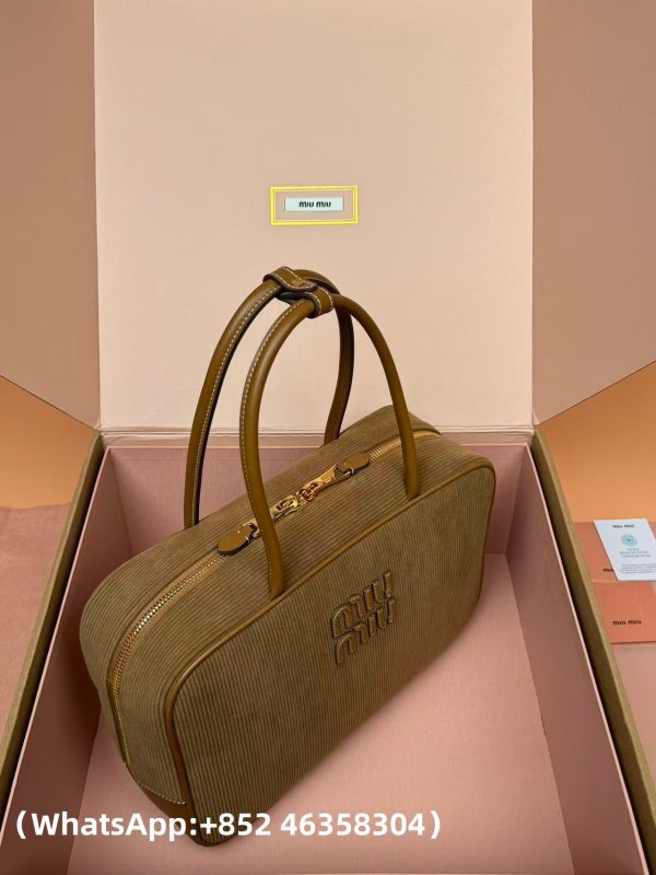 Miu Miu Beau corduroy top-handle bag Replica Bags