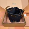 Miu Miu Denim And Leather Bucket Bag Replica Bags