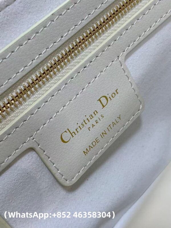AAA+ Dior Small Dior Jolie Top Handle Bag Latte Cannage Calfskin Replica | 1:1 Copy with In-Hand Pics