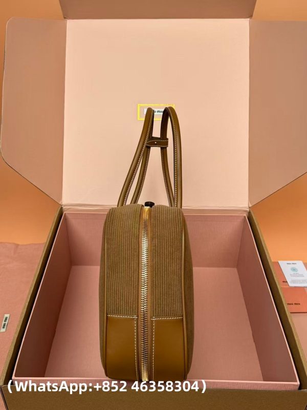 Miu Miu Beau corduroy top-handle bag Replica Bags