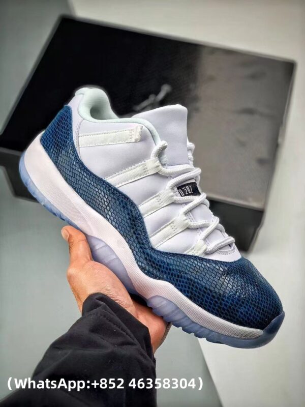 AAA+ Jordan 11 Retro Low 'Navy Snakeskin' 2019 Replica Sneakers – 1:1 Best Copy with In-Hand Photos