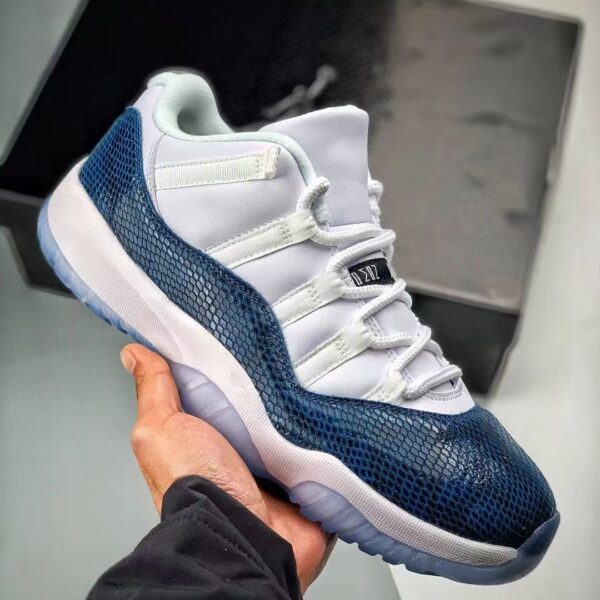AAA+ Jordan 11 Retro Low 'Navy Snakeskin' 2019 Replica Sneakers – 1:1 Best Copy with In-Hand Photos