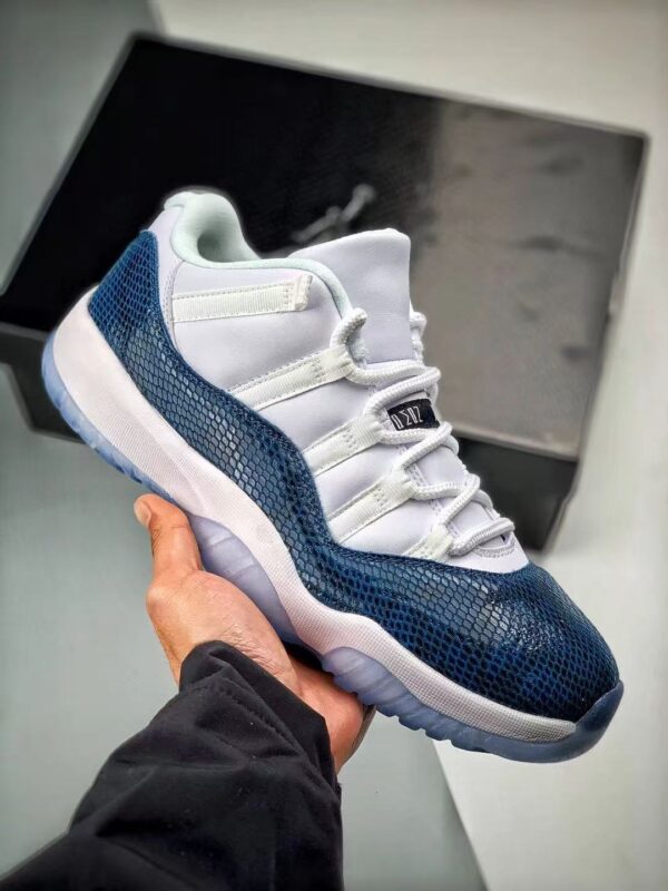 AAA+ Jordan 11 Retro Low 'Navy Snakeskin' 2019 Replica Sneakers – 1:1 Best Copy with In-Hand Photos