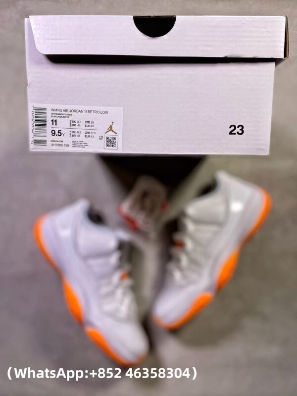 AAA+ Wmns Jordan 11 Retro Low 'Bright Citrus' Replica Sneakers – 1:1 Best Copy with In-Hand Photos