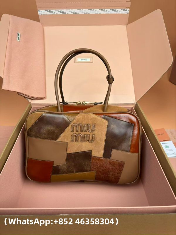 Miu Miu Leather patchwork Beau bag Replica Bags