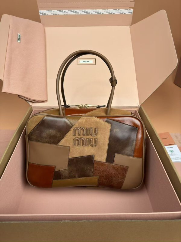 Miu Miu Leather patchwork Beau bag Replica Bags
