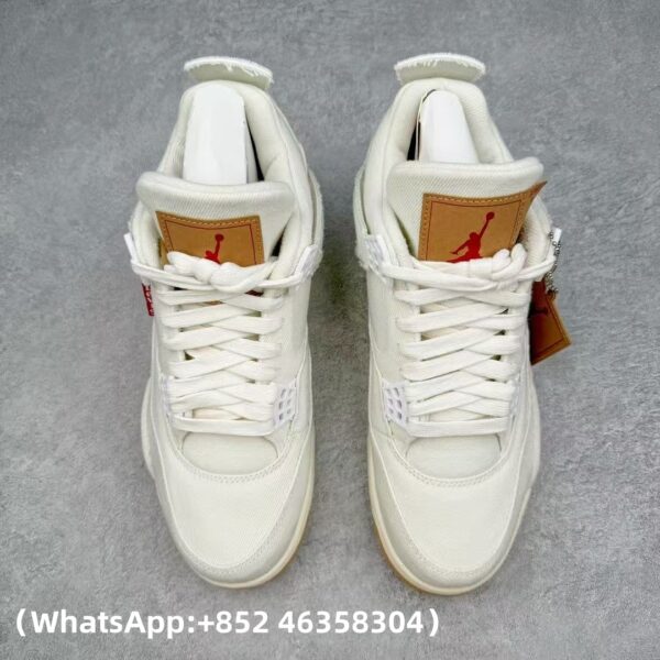 AAA+ Levi's x Jordan 4 Retro 'White Denim' AO2571 100 Replica Sneakers – 1:1 Best Copy with In-Hand Photos