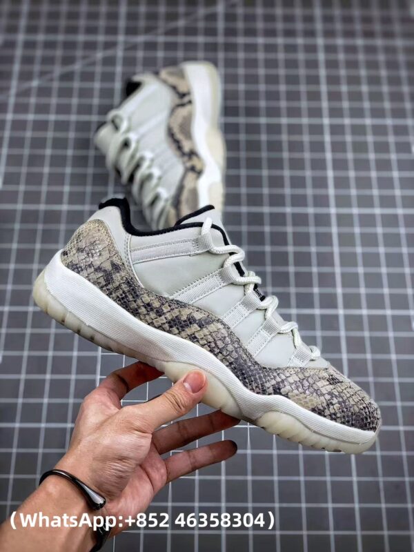 AAA+ Jordan 11 Retro Low 'Light Bone Snakeskin' Replica Sneakers – 1:1 Best Copy with In-Hand Photos