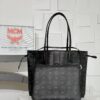 AAA+ MCM Reversible Liz Shopper in Visetos, Black Replica | 1:1 Copy with In-Hand Pics