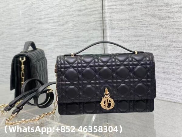 AAA+ Dior My Dior Top Handle Bag Cannage Lambskin Replica | 1:1 Copy with In-Hand Pics