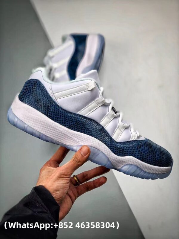 AAA+ Jordan 11 Retro Low 'Navy Snakeskin' 2019 Replica Sneakers – 1:1 Best Copy with In-Hand Photos