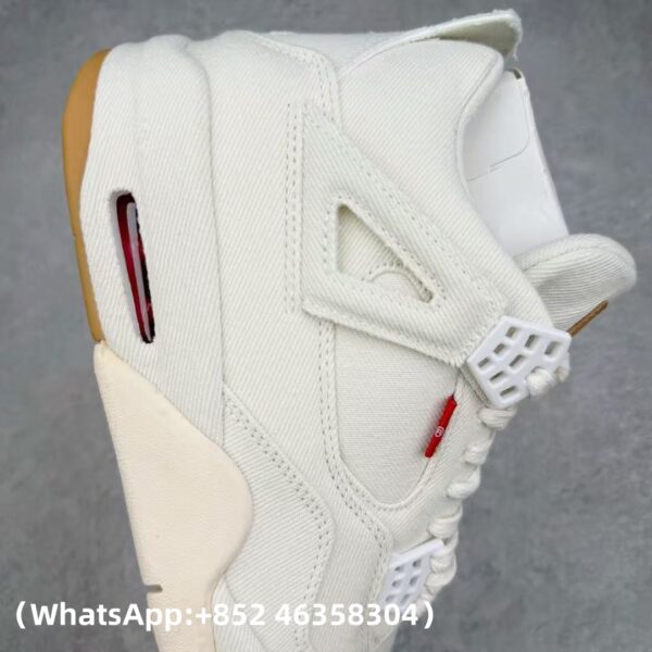 AAA+ Levi's x Jordan 4 Retro 'White Denim' AO2571 100 Replica Sneakers – 1:1 Best Copy with In-Hand Photos