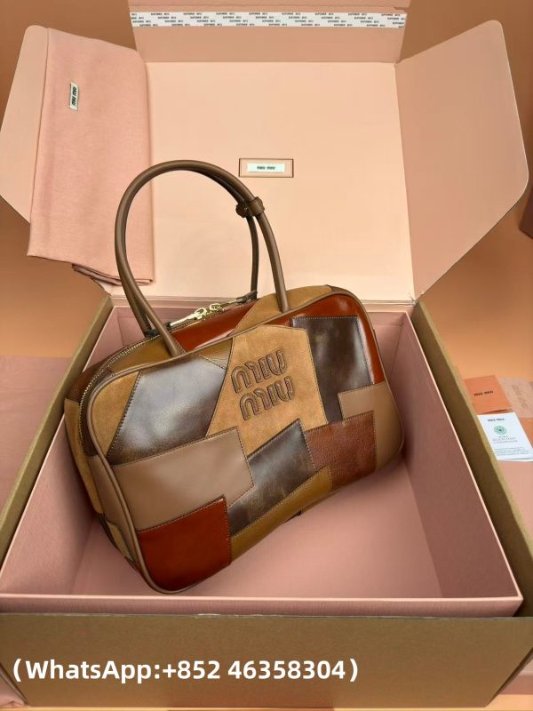 Miu Miu Leather patchwork Beau bag Replica Bags