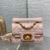 AAA+ Dior Mini Dior Jolie Top Handle Bag Powder Pink Cannage Calfskin Replica | 1:1 Copy with In-Hand Pics