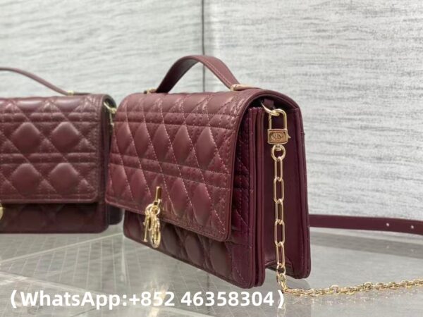 AAA+ Dior My Dior Top Handle Bag Cannage Lambskin Replica | 1:1 Copy with In-Hand Pics