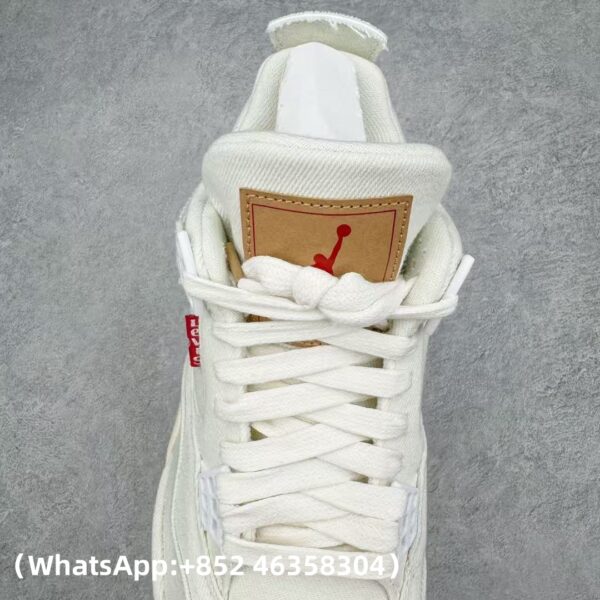AAA+ Levi's x Jordan 4 Retro 'White Denim' AO2571 100 Replica Sneakers – 1:1 Best Copy with In-Hand Photos