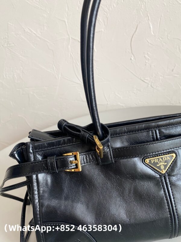 AAA+ Prada Bonnie Medium Convertible Leather Shoulder Handbag Replica | 1:1 Copy with In-Hand Pics