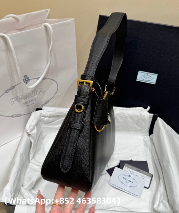 AAA+ Prada Aimee Medium Leather Shoulder Bag Replica | 1:1 Copy with In-Hand Pics