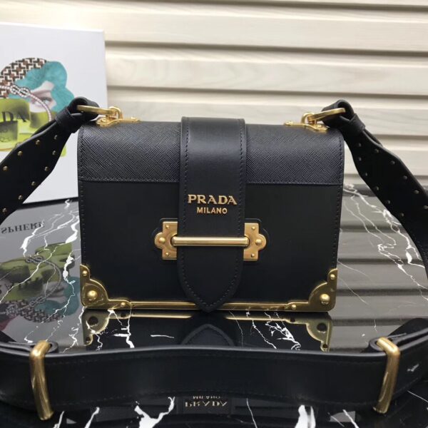 AAA+ Prada Velvet/City Calfskin Leather Cahier Bag Replica | 1:1 Copy with In-Hand Pics
