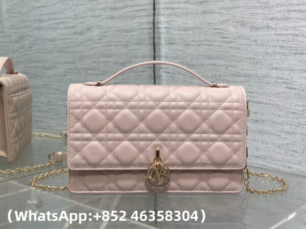 AAA+ Dior My Dior Top Handle Bag Cannage Lambskin Replica | 1:1 Copy with In-Hand Pics