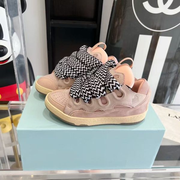 LANVIN Leather Curba Sneakers Pink Replica Sneakers