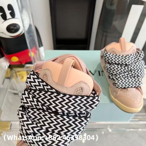 LANVIN Leather Curba Sneakers Pink Replica Sneakers